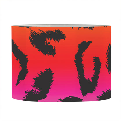 Rainbow Leopard Print Drum Lamp Shade