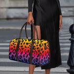 Rainbow Leopard Print Duffle Bag