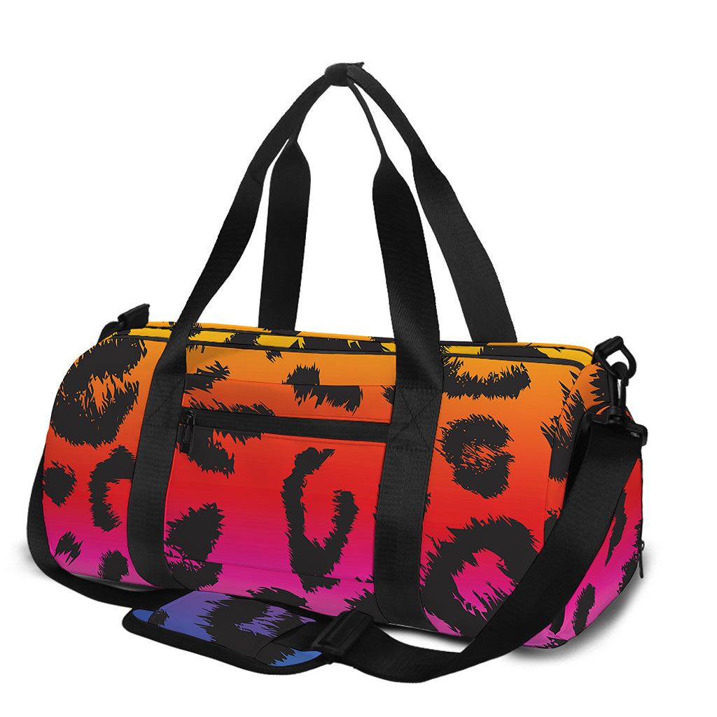 Rainbow Leopard Print Gym Bag