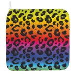 Rainbow Leopard Print Hand Towel