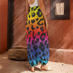 Rainbow Leopard Print Harem Pants
