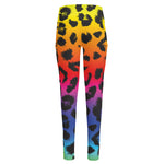 Rainbow Leopard Print High-Waisted Pocket Leggings