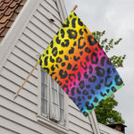 Rainbow Leopard Print House Flag