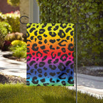 Rainbow Leopard Print House Flag