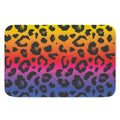 Rainbow Leopard Print Indoor Door Mat