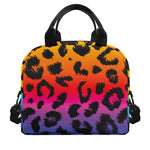 Rainbow Leopard Print Insulated Lunch Bag