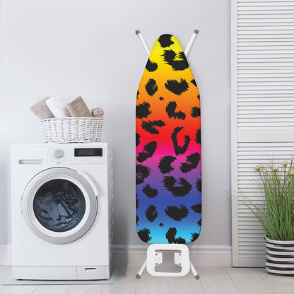Rainbow Leopard Print Ironing Board Cover