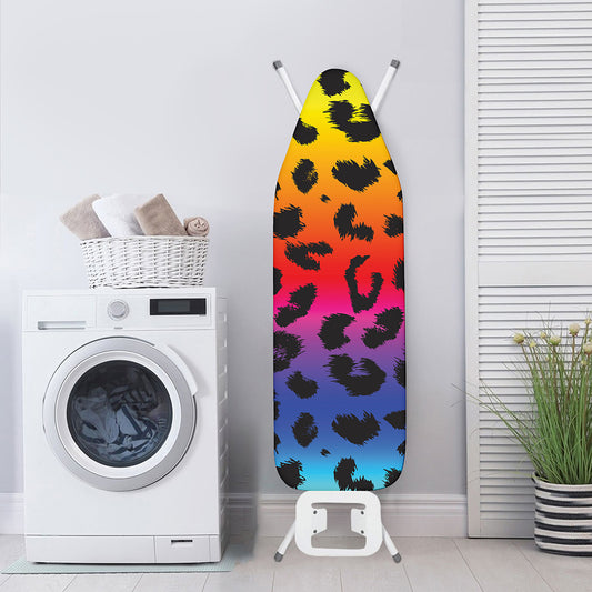 Rainbow Leopard Print Ironing Board Cover