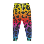 Rainbow Leopard Print Jogger Pants