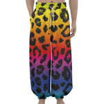 Rainbow Leopard Print Lantern Pants