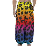 Rainbow Leopard Print Lantern Pants