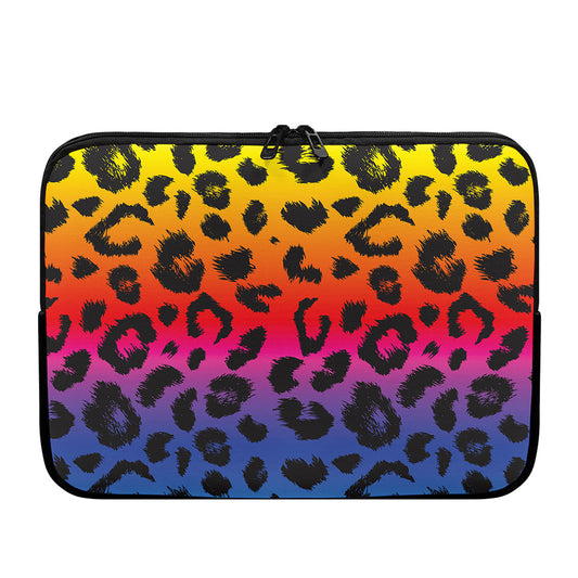 Rainbow Leopard Print Laptop Sleeve