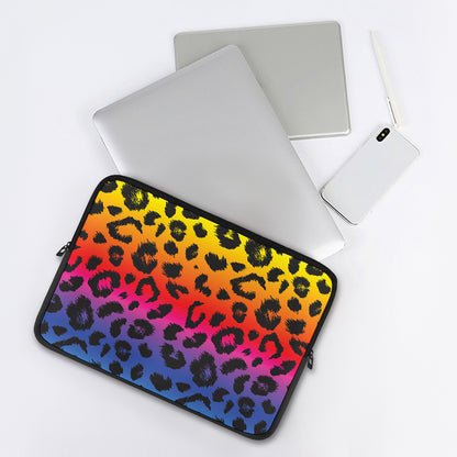 Rainbow Leopard Print Laptop Sleeve