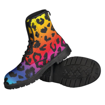 Rainbow Leopard Print Backpack