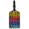 Rainbow Leopard Print Luggage Tag