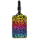 Rainbow Leopard Print Luggage Tag