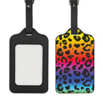 Rainbow Leopard Print Luggage Tag