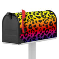 Rainbow Leopard Print Mailbox Cover