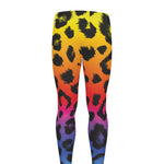Rainbow Leopard Print Men's leggings
