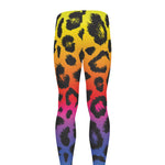 Rainbow Leopard Print Men's leggings