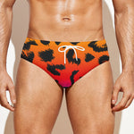 Rainbow Leopard Print Men's Swim Briefs