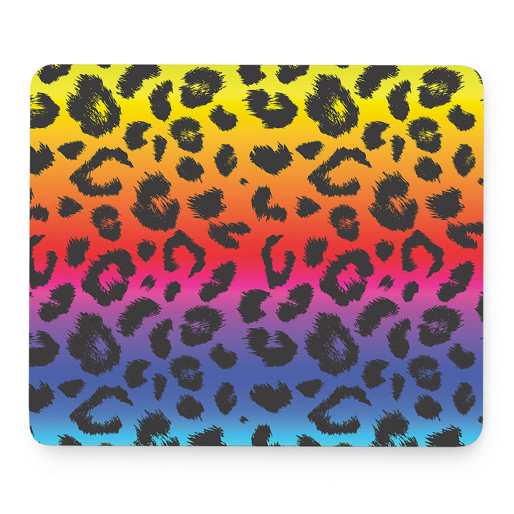 Rainbow Leopard Print Mouse Pad