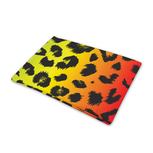 Rainbow Leopard Print Pet Cooling Mat Cover