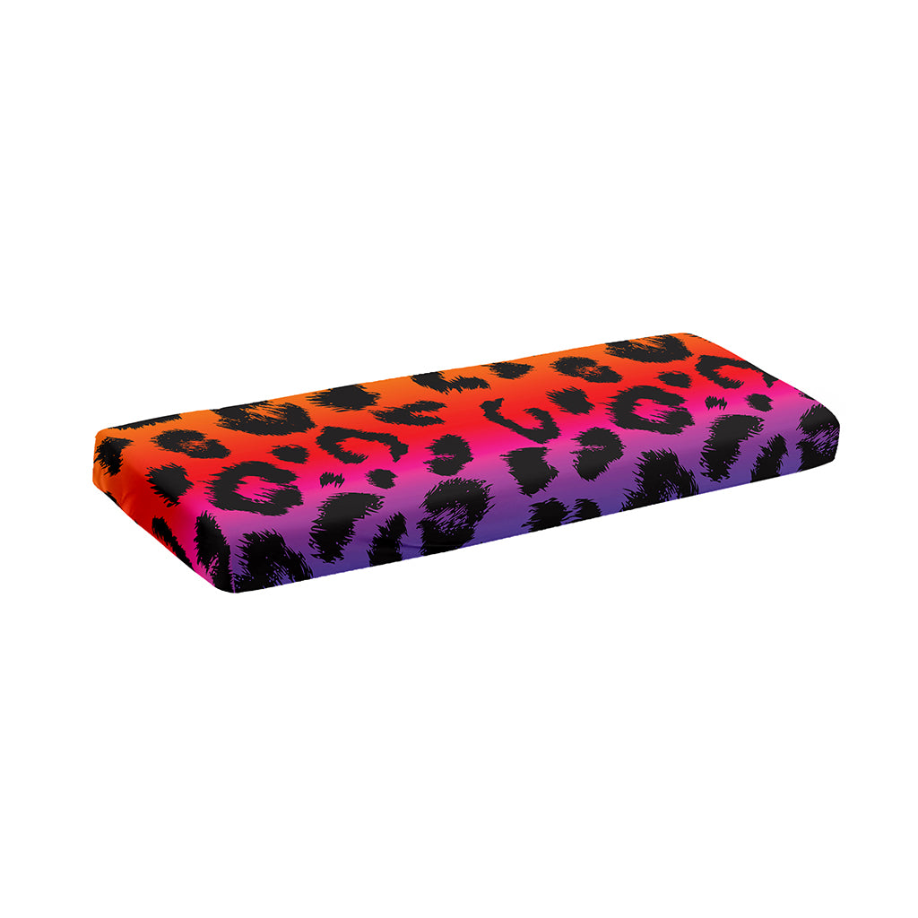Rainbow Leopard Print Piano Keyboard Cover