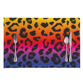 Rainbow Leopard Print Placemat