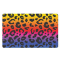 Rainbow Leopard Print Polyester Doormat