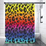 Rainbow Leopard Print Premium Shower Curtain