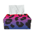Rainbow Leopard Print Rectangle Tissue Box Cover