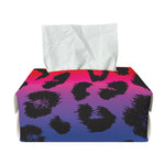 Rainbow Leopard Print Rectangle Tissue Box Cover