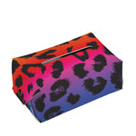 Rainbow Leopard Print Rectangle Tissue Box Cover