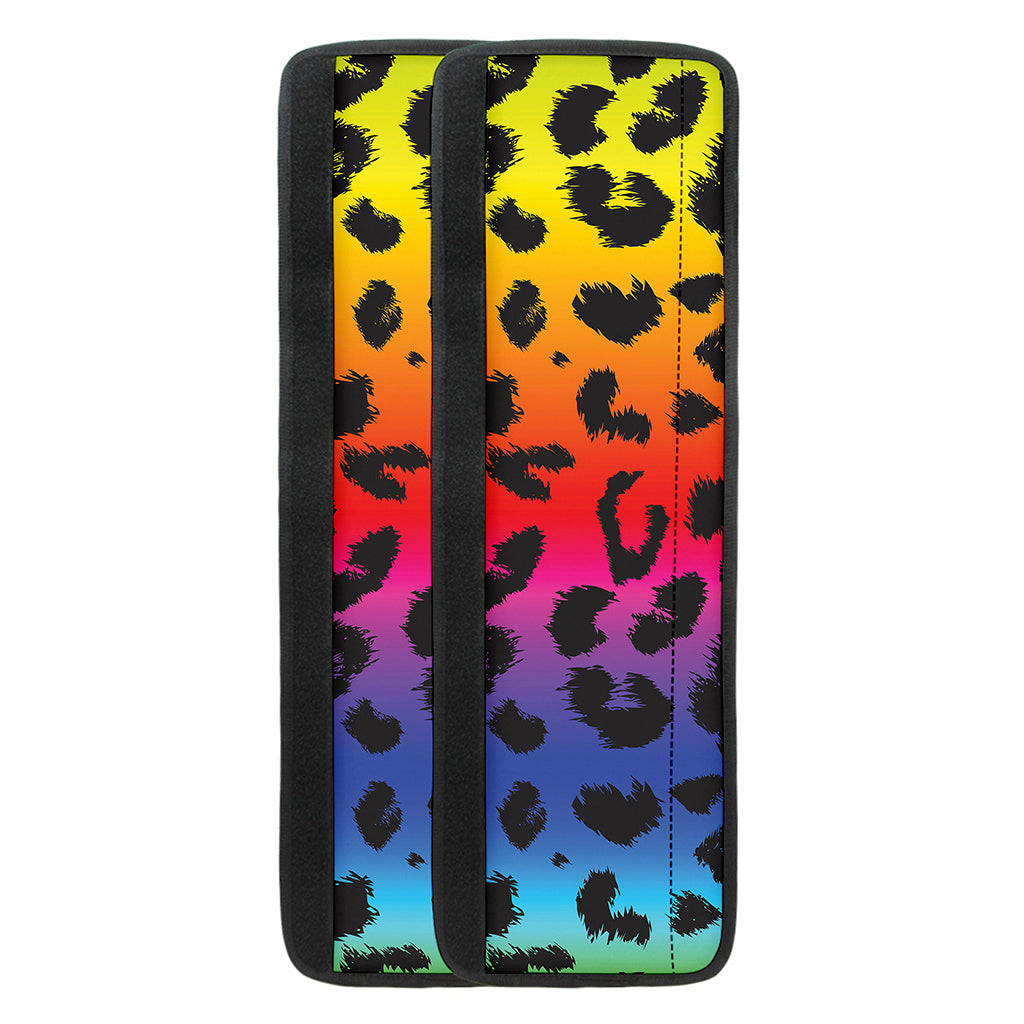 Rainbow Leopard Print Refrigerator Handle Covers
