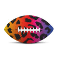 Rainbow Leopard Print Rugby Ball