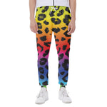 Rainbow Leopard Print Scuba Joggers