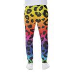 Rainbow Leopard Print Scuba Joggers