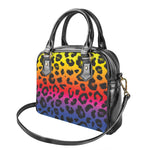 Rainbow Leopard Print Shoulder Handbag