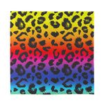 Rainbow Leopard Print Silk Bandana