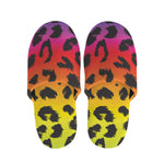 Rainbow Leopard Print Slippers