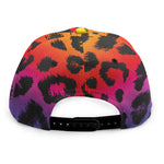 Rainbow Leopard Print Snapback Cap