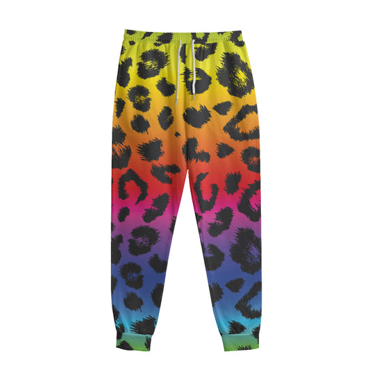 Rainbow Leopard Print Sweatpants