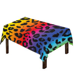 Rainbow Leopard Print Tablecloth