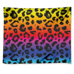 Rainbow Leopard Print Tapestry