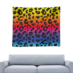 Rainbow Leopard Print Tapestry