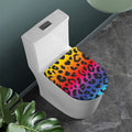 Rainbow Leopard Print Toilet Lid Cover