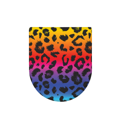Rainbow Leopard Print Toilet Lid Cover