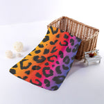Rainbow Leopard Print Towel
