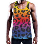 Rainbow Leopard Print Training Tank Top